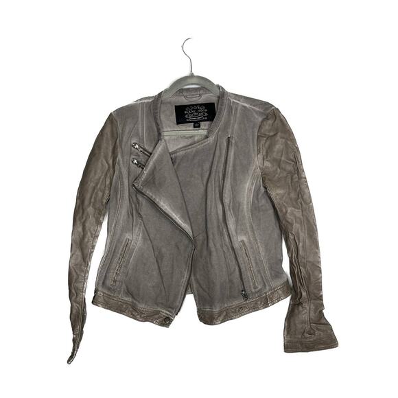 Blanc Noir Moto Cropped Jacket L - Picture 1 of 9